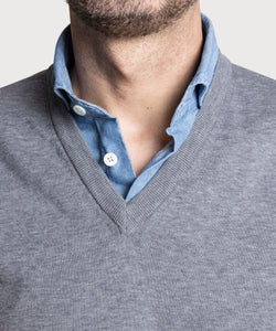 Cotton V-Neck Sweater