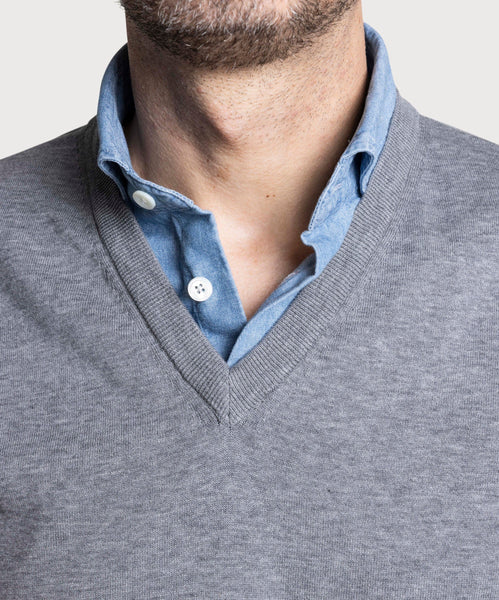 Cotton V-Neck Sweater