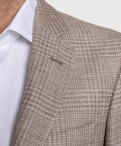 Linen Wool Glencheck Jacket
