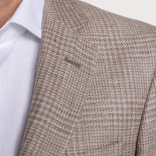 Linen Wool Glencheck Jacket