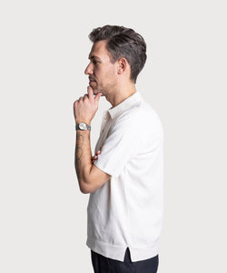 Straight Short Sleeve Polo Sweater