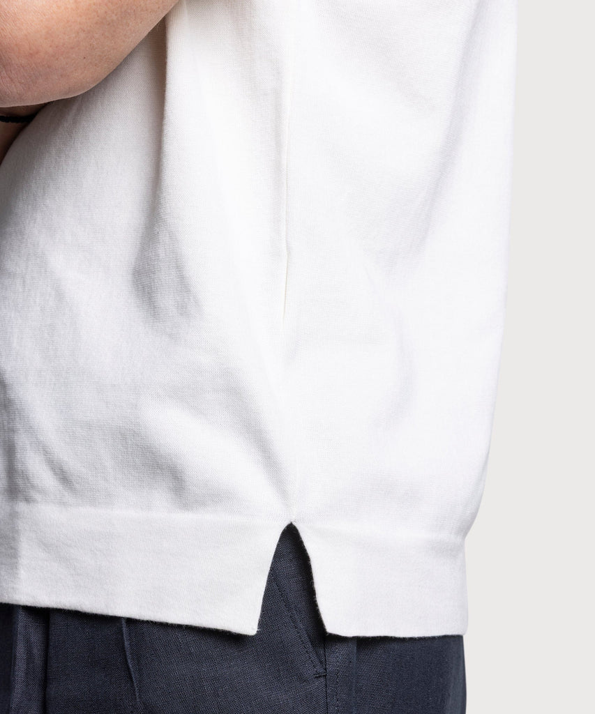 Straight Short Sleeve Polo Sweater