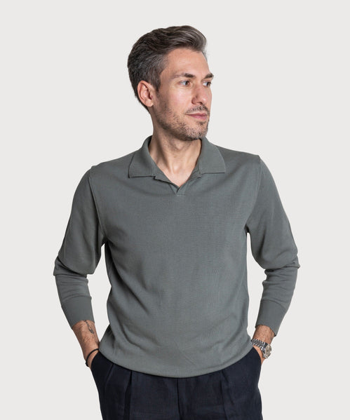 Cotton Casual Polo Sweater
