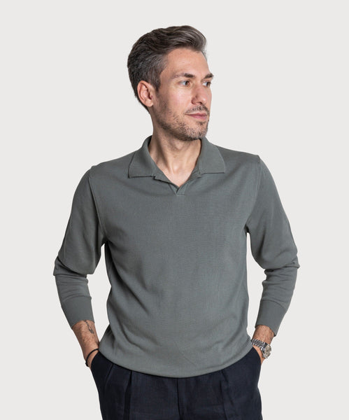 Cotton Casual Polo Sweater