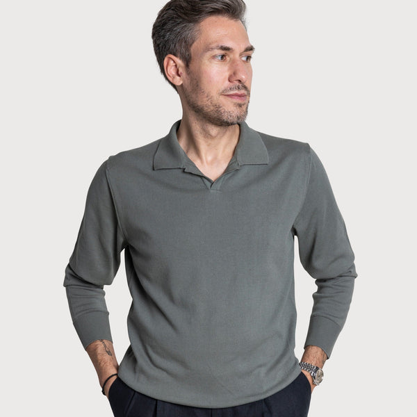 Cotton Casual Polo Sweater