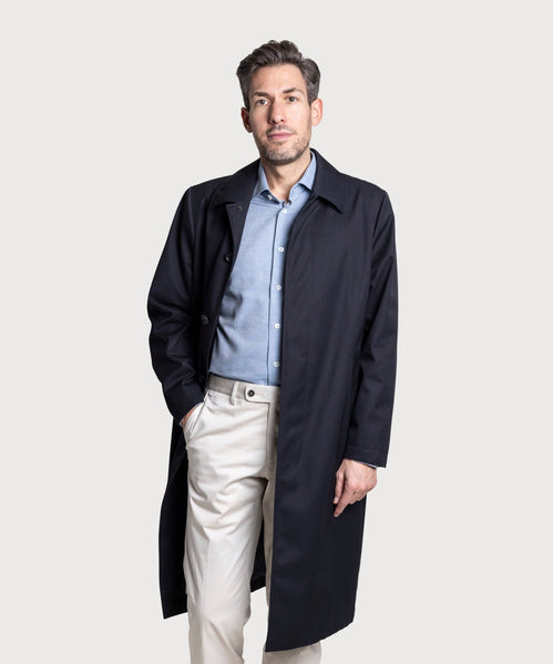 Long Twill Raincoat
