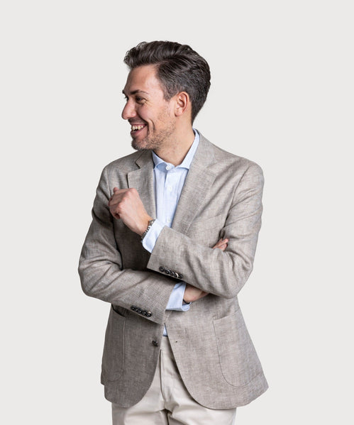 Herringbone Linen Jacket