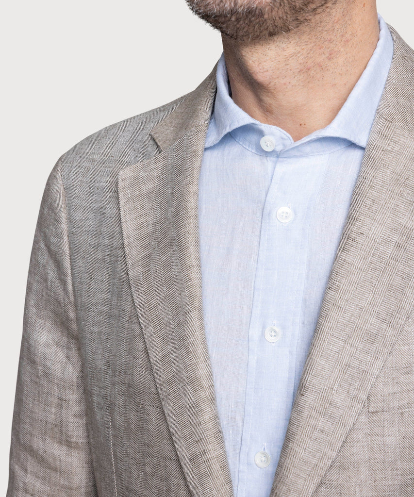 Herringbone Linen Jacket