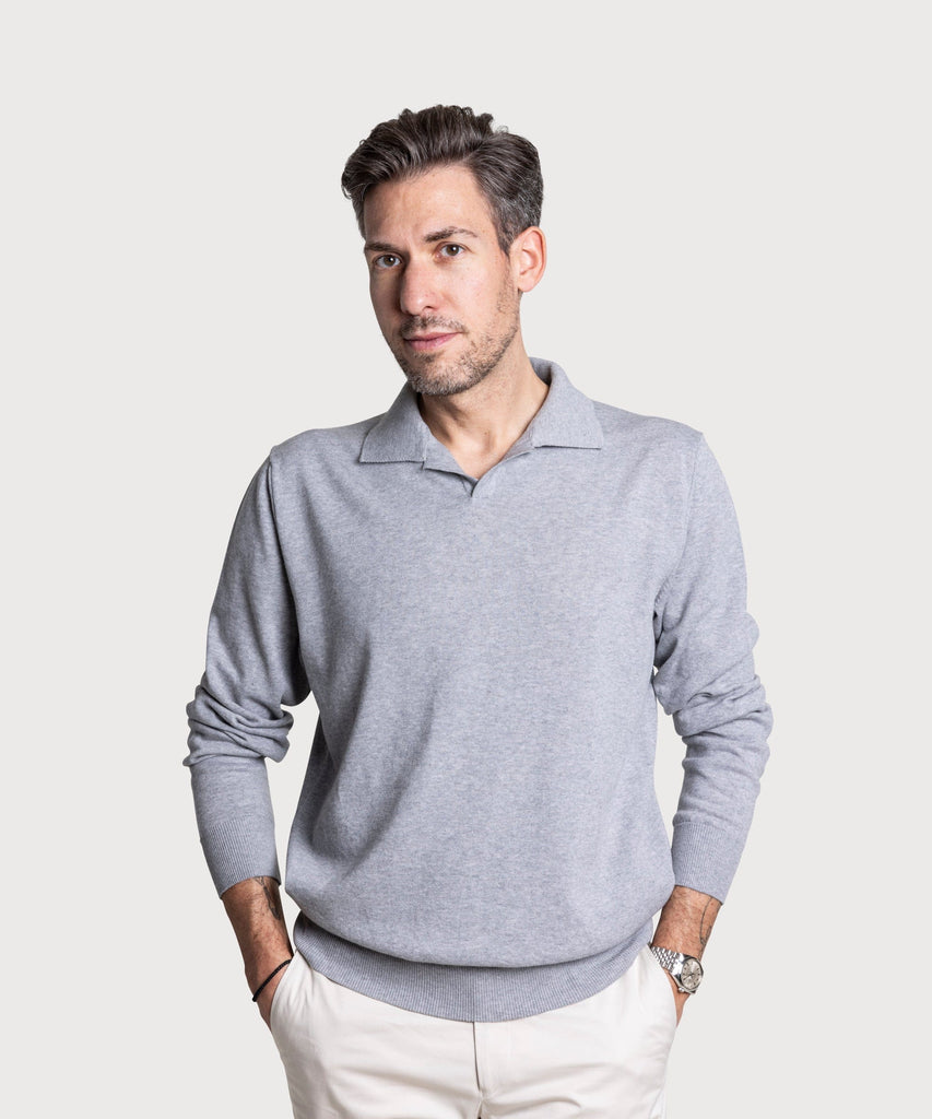 Cotton Casual Polo Sweater