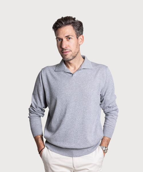 Cotton Casual Polo Sweater