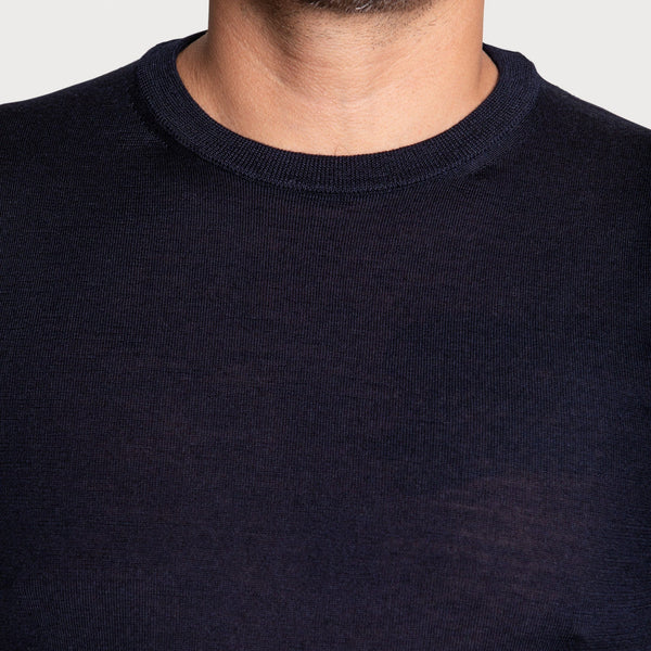 Wool Silk Roundneck Sweater