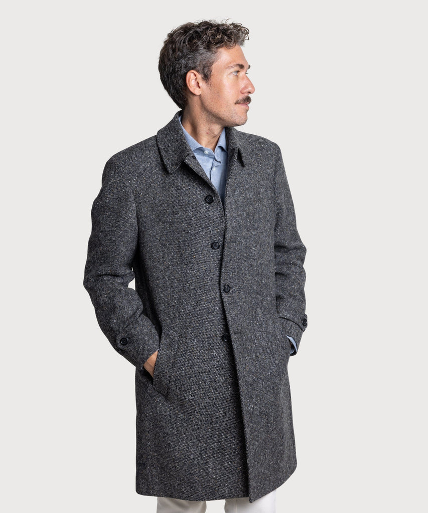 Relaxed Tweed Overcoat