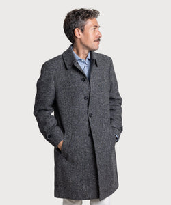 Relaxed Tweed Overcoat