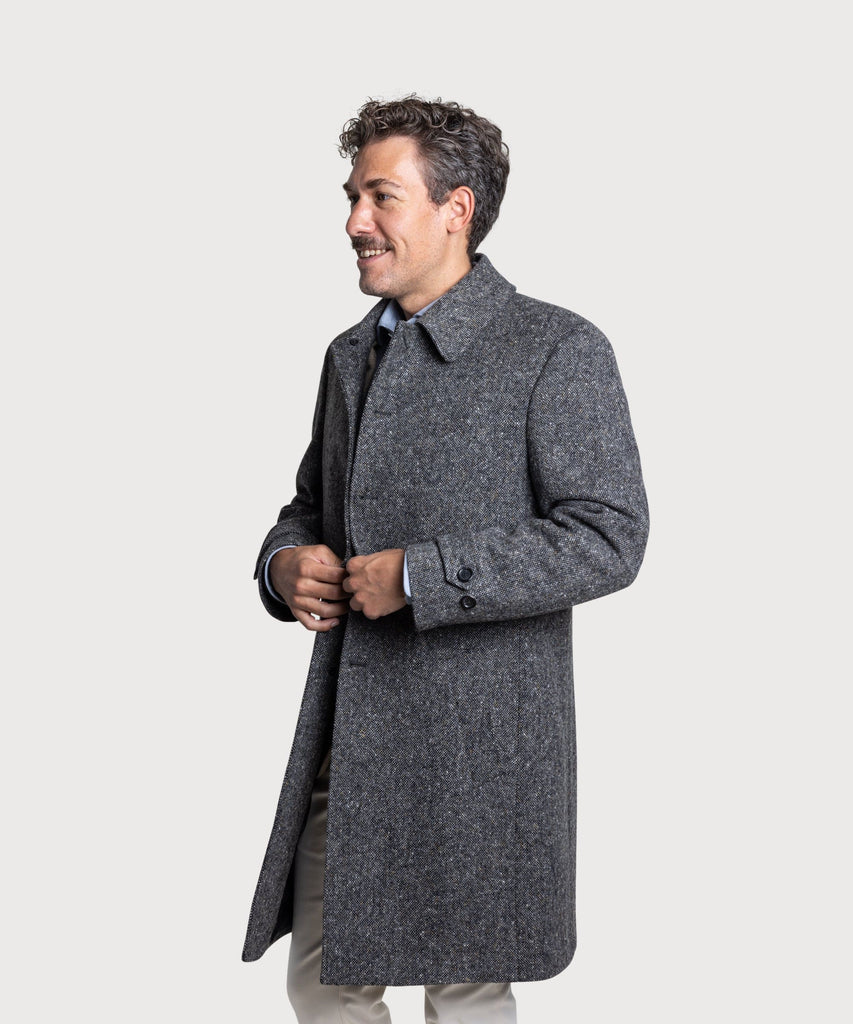 Relaxed Tweed Overcoat