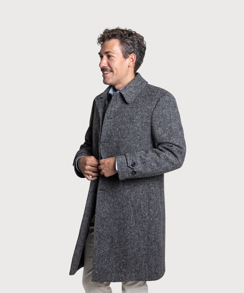 Relaxed Tweed Overcoat