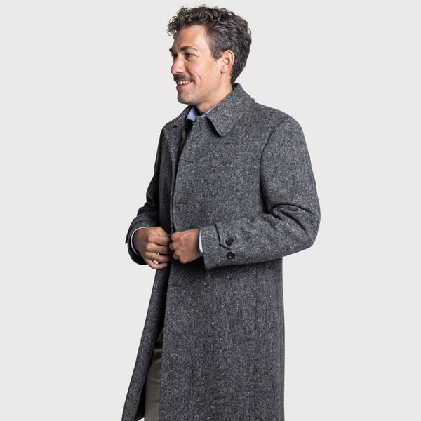 Relaxed Tweed Overcoat