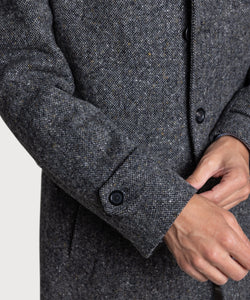Relaxed Tweed Overcoat