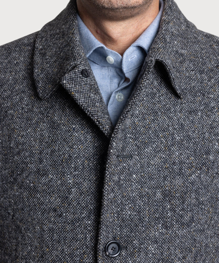 Relaxed Tweed Overcoat