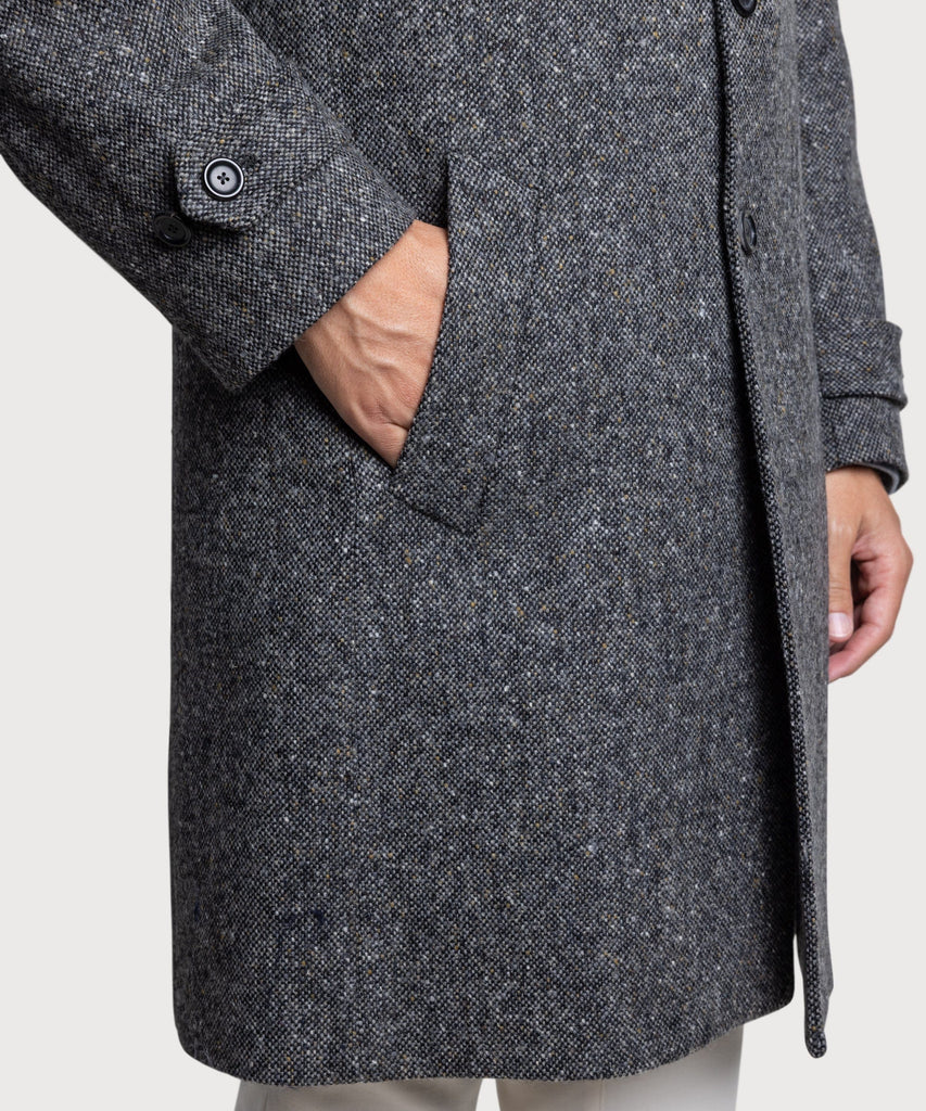 Relaxed Tweed Overcoat