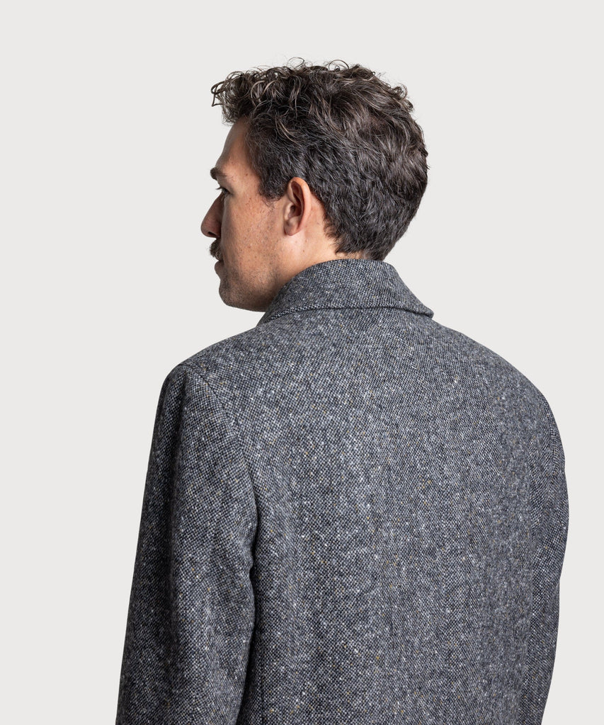 Relaxed Tweed Overcoat