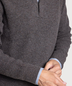 Heavy Rib Polo Wool Sweater