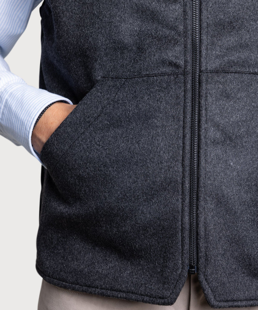 Cashmere Zipper Vest