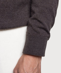 Wollpullover mit halbem Reißverschluss