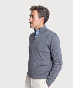 Wollpullover mit halbem Reißverschluss
