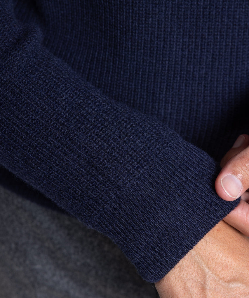 Heavy Rib Polo Wool Sweater