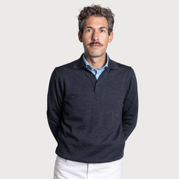 Polo-Wollpullover