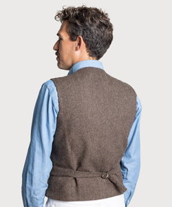 Wool Cashmere Herringbone Vest