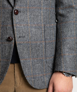 Checked Herringbone Tweed Jacket