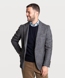 Checked Herringbone Tweed Jacket