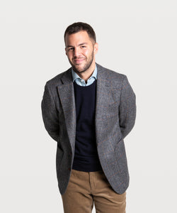 Checked Herringbone Tweed Jacket