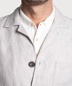 Twill Linen Shirt Jacket