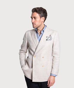 Double Breast Herringbone Jacket