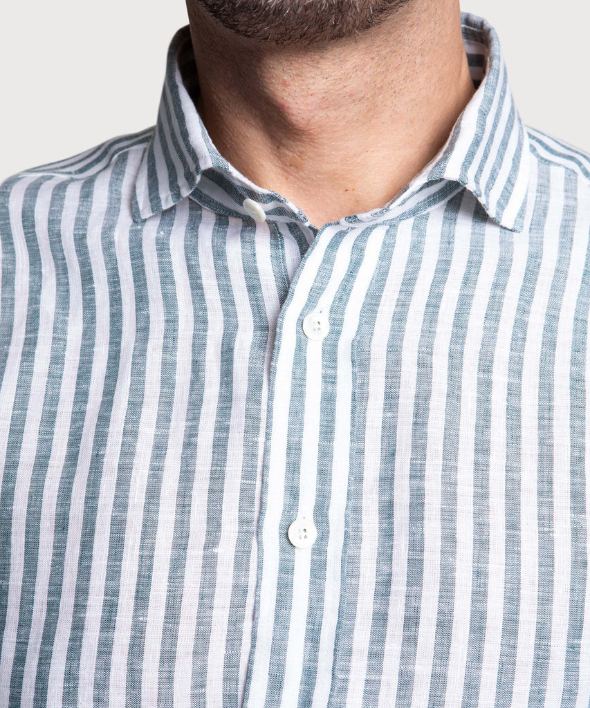 Casual Bold Striped Linen Shirt