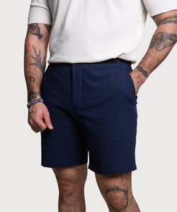 Seersucker-Wochenendshorts