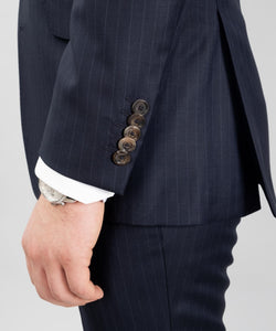 Suit Super 130s Pinstripe Blue