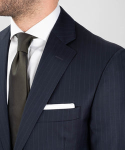 Suit Super 130s Pinstripe Blue
