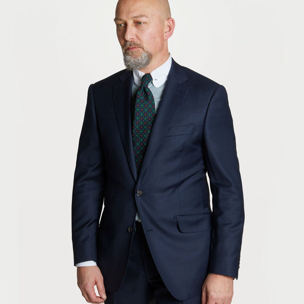 Suit Super 110s Structured Blue