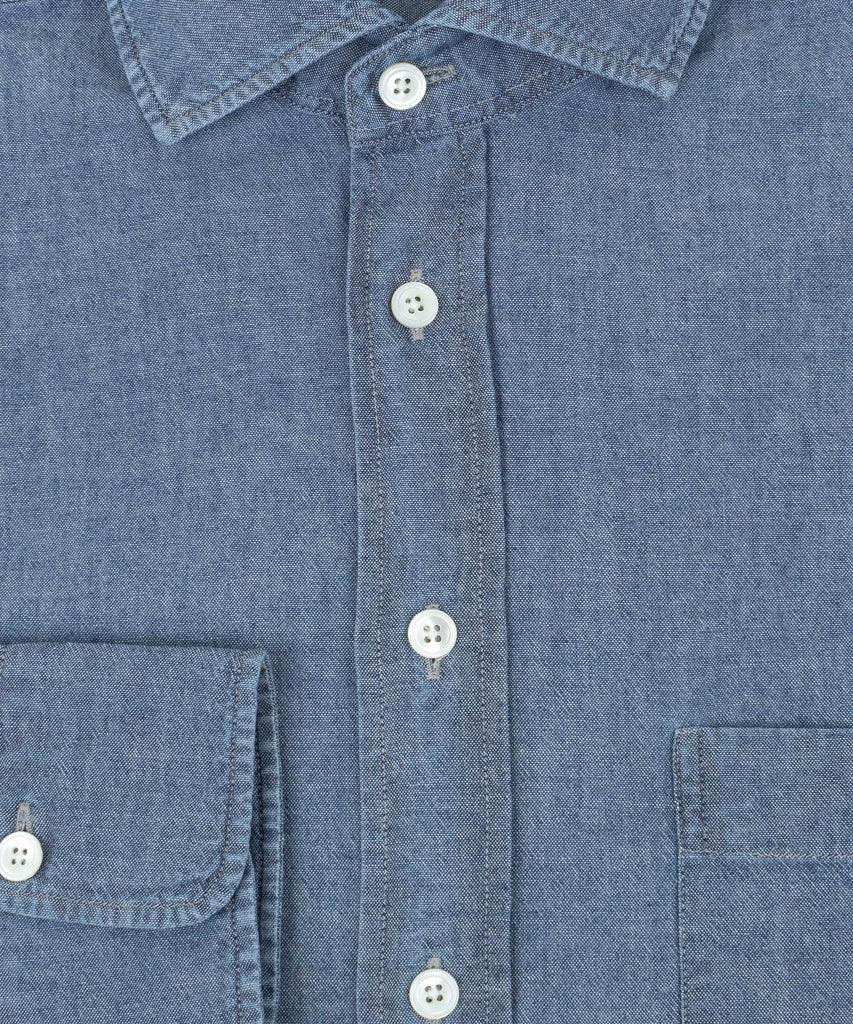 Casual Chambray Pocket Shirt