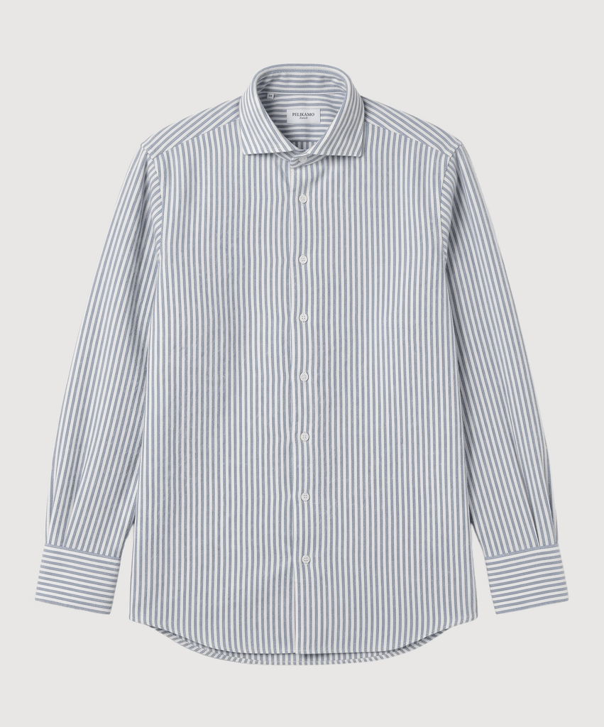Product Title Blue Stripe / 38 Pelikamo Swiss Made Menswear