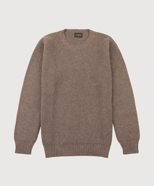 Cashmere Heavy Ribbed Roundneck Sweater