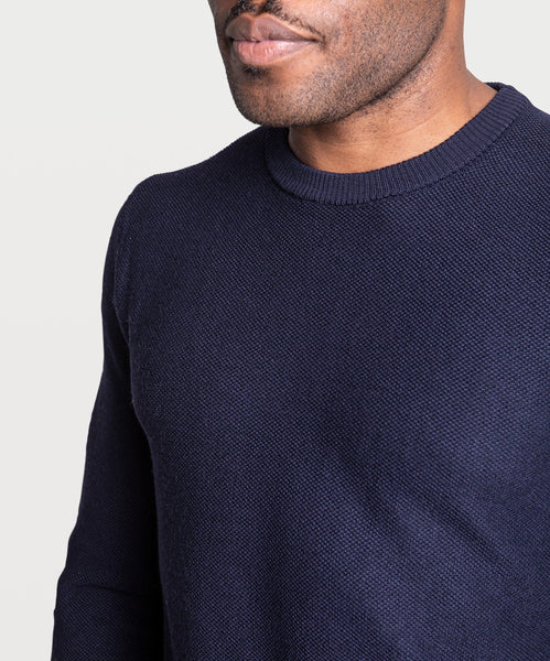 Wool Pique Roundneck Sweater