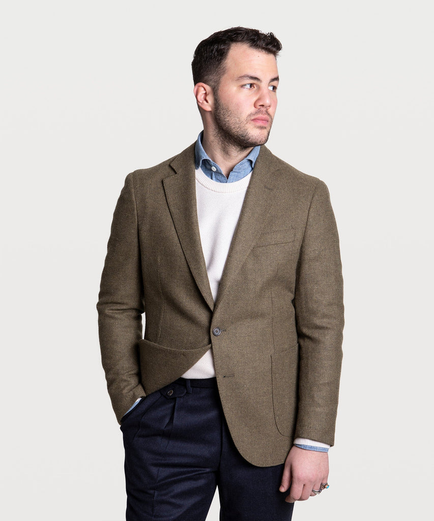 Wool Cashmere Hopsack Jacket