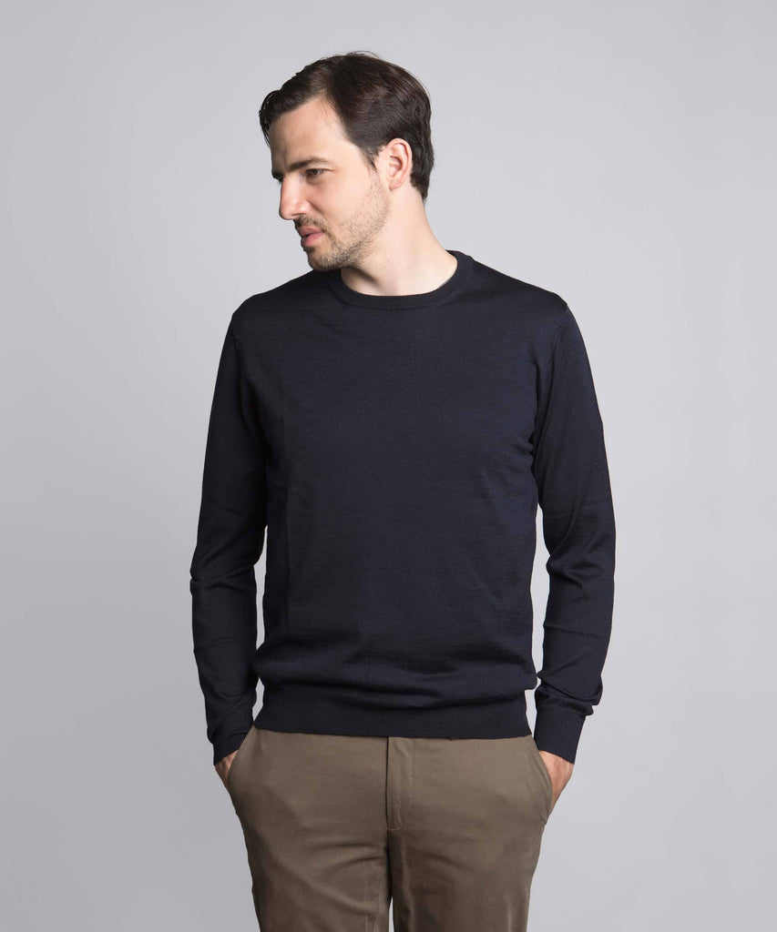 Wool Silk Roundneck Sweater