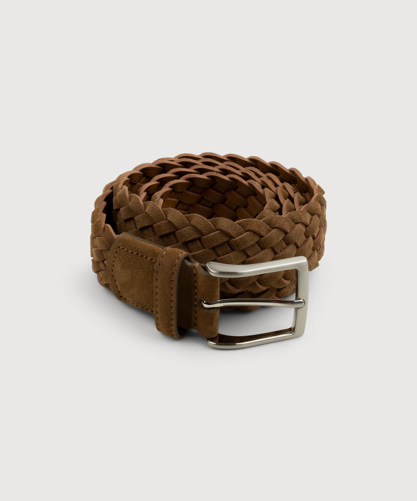 Woven Suede Leather Belt