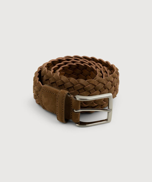 Woven Suede Leather Belt